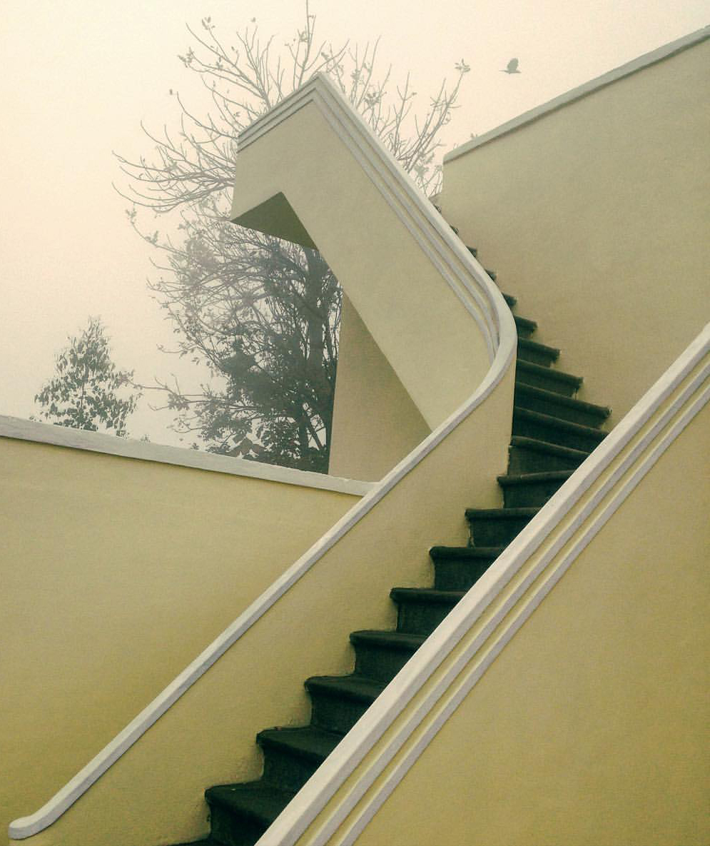 Stairs to the roof of the 1930's heritage residency building